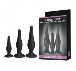 Анальные пробки Beginners mini anal kit,комплект из трех штук 